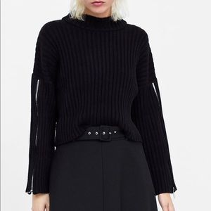 Zara sweater with zips on the sleeve